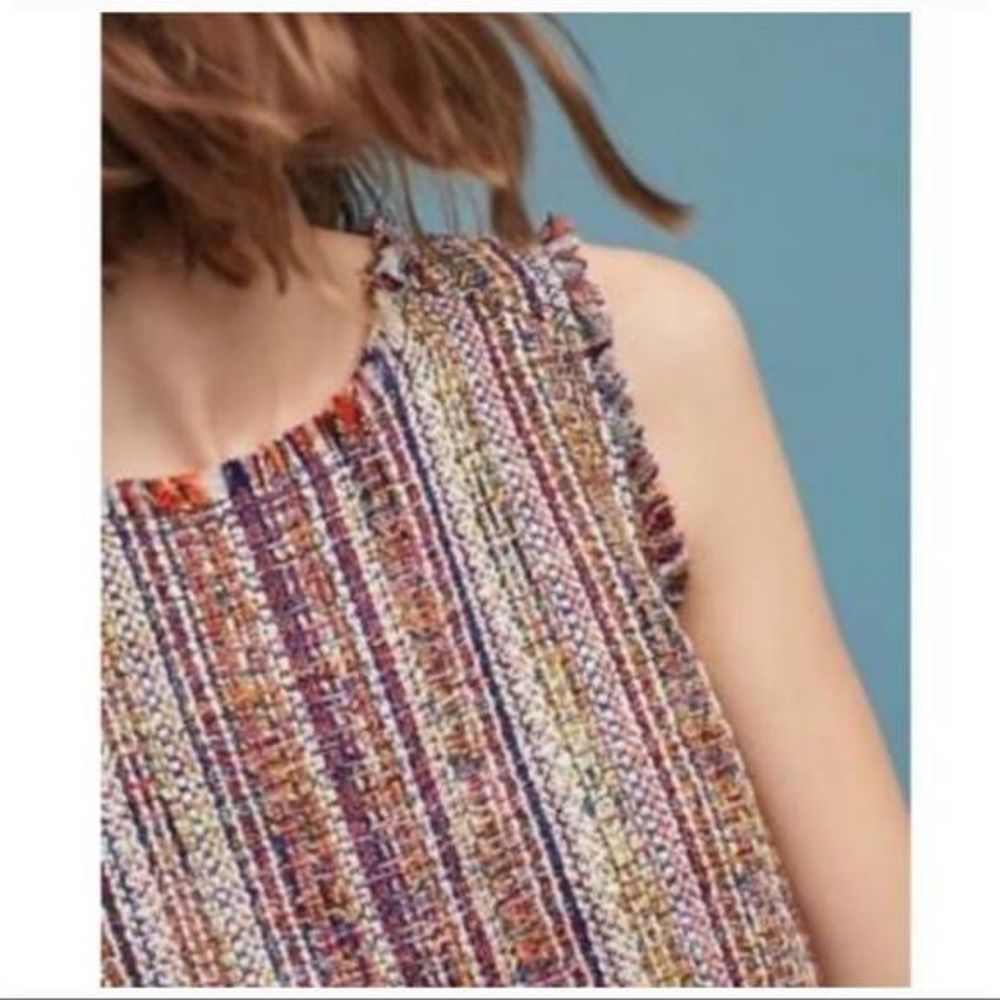 Maeve Multicolor Tweed Sleeveless Tank Top - Picture 3 of 8